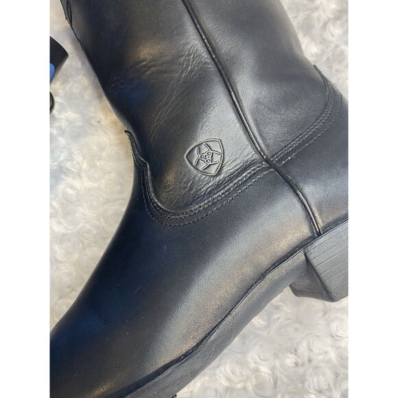 Ariat Black Leather Boots Heritage Roper Style 35501 Size Men’s 8.5 D - Picture 2 of 16